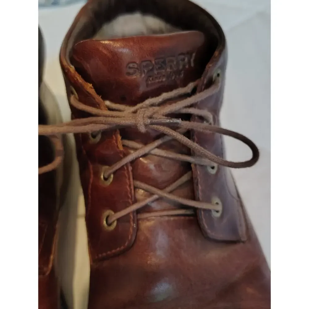Sperry Top Sider Commander Chukka Brown Size 11.5 M Leather Boots